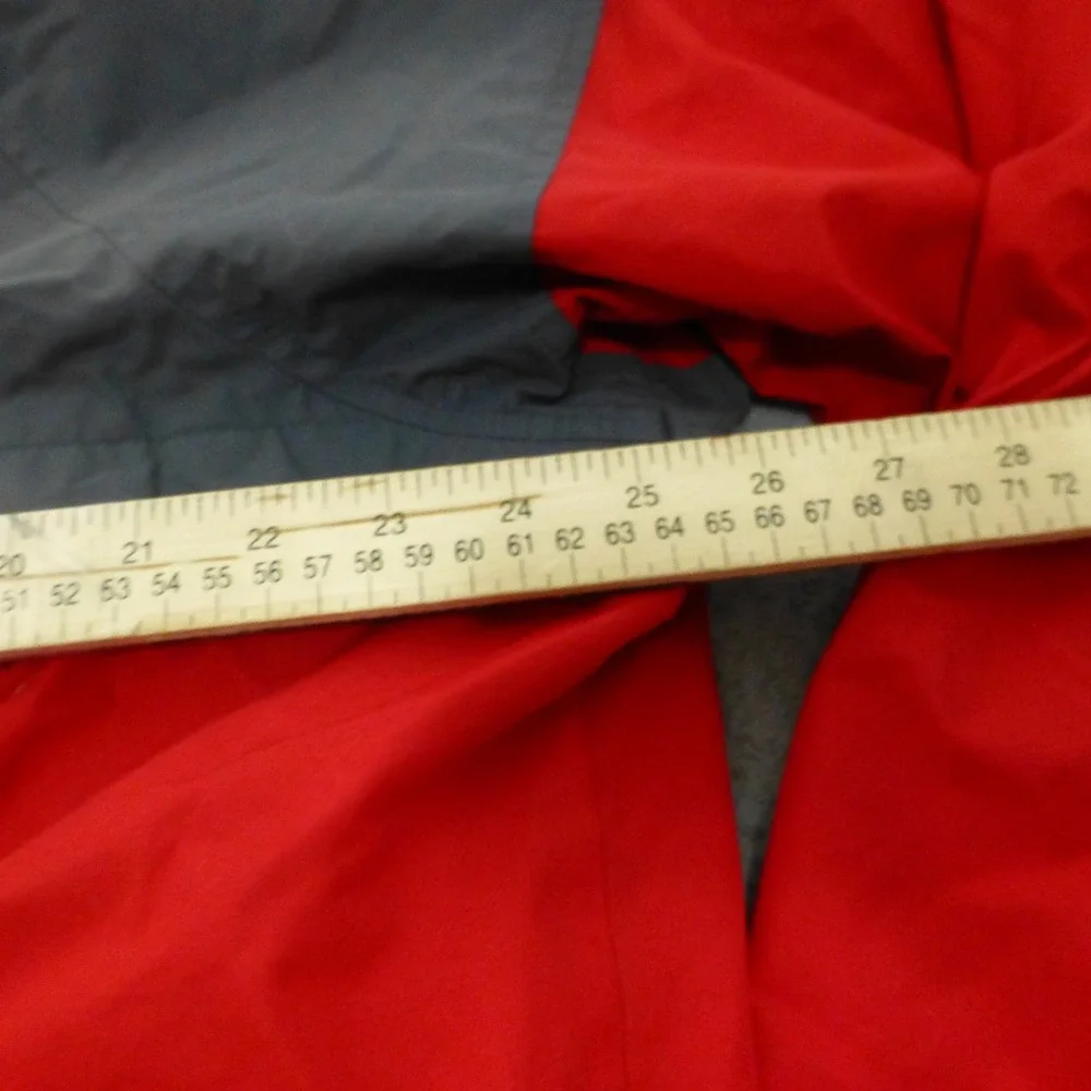 Vintage Lands End Gore-Tex Squall Jacket Mens Large Red Grey Fleece Lined USA